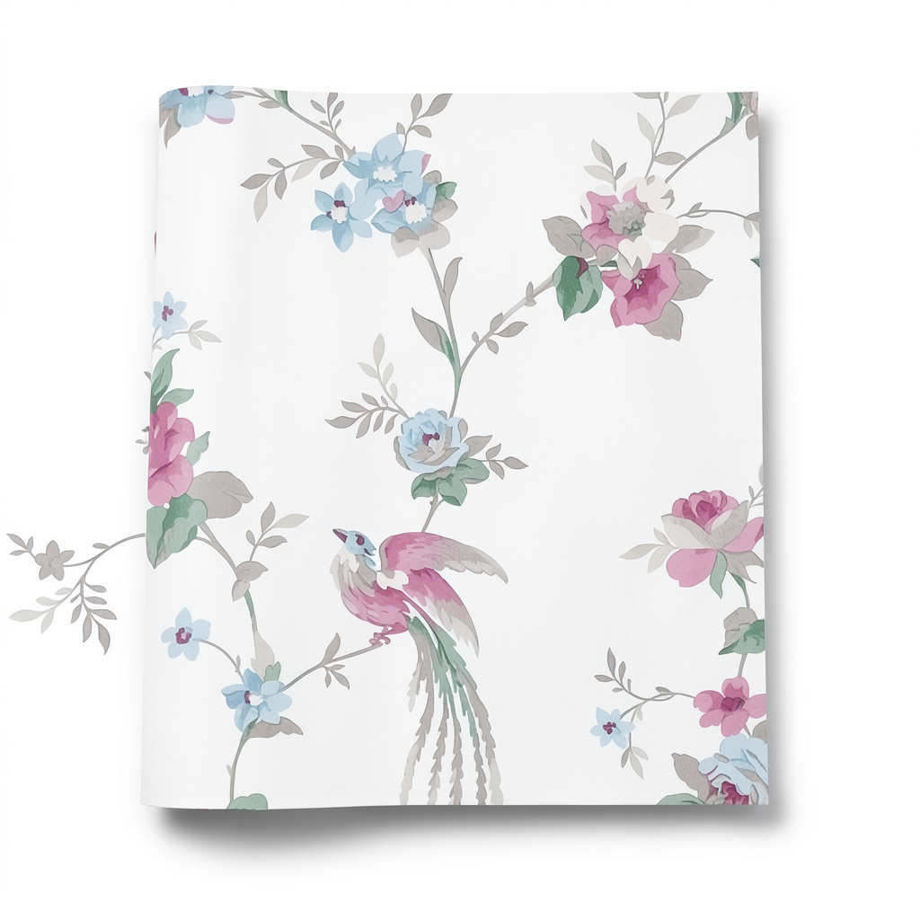 German Floral Wall Covering 10m x 0.53m Multicolor, Model 440607