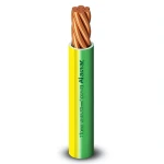 لفة سلك كهرباء مفرد 70 مم2 450/750 فولت، موصل نحاس مجدول عزل PVC لون اصفر/اخضر | شركة الفنار