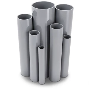 مواسير UPVC ضغط 6/20 بار قطر خارجي 250 مم سمك 7.3 مم لون رمادي