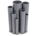 مواسير UPVC ضغط اسمي 10/20 بار قطر خارجي 250 مم سمك 11.9 مم لون رمادي