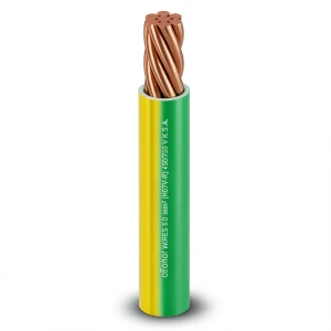 لفة سلك مفرد 50mm 450/750 فولت موصل نحاس مجدول عزل PVC اصفر/اخضر | شركة الفنار