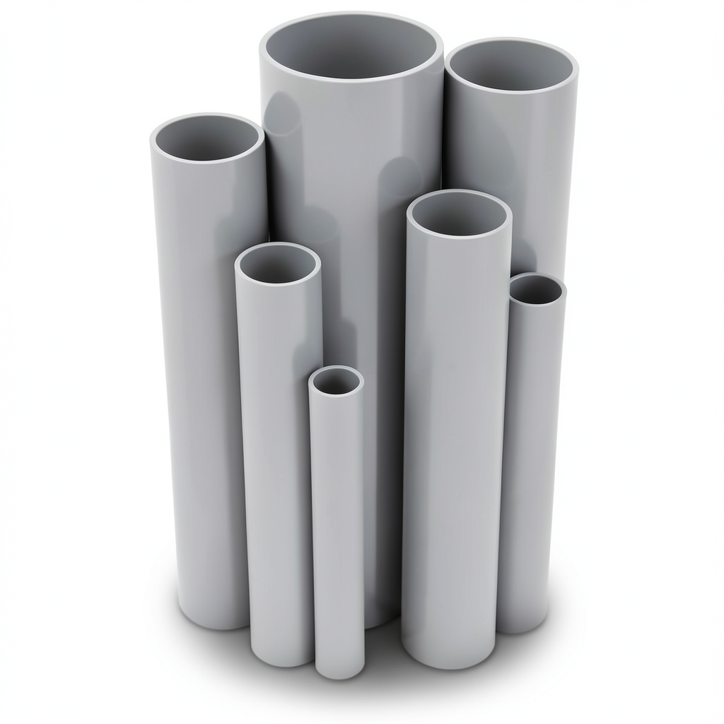 مواسير UPVC ضغط اسمي 16/20 بار قطر خارجي 250 مم سمك 18.6 مم لون رمادي
