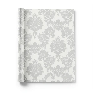 Classic Wallpaper 10m x 0.53m Off White with Gray, Model 440515