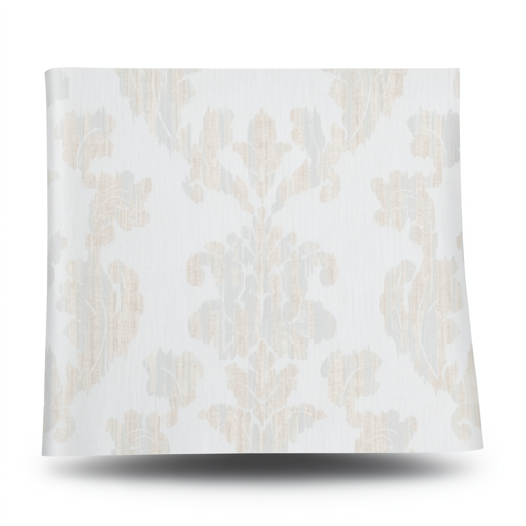 Italian Wallpaper 10m x 1.06m Pale Grey Color, Model 3038