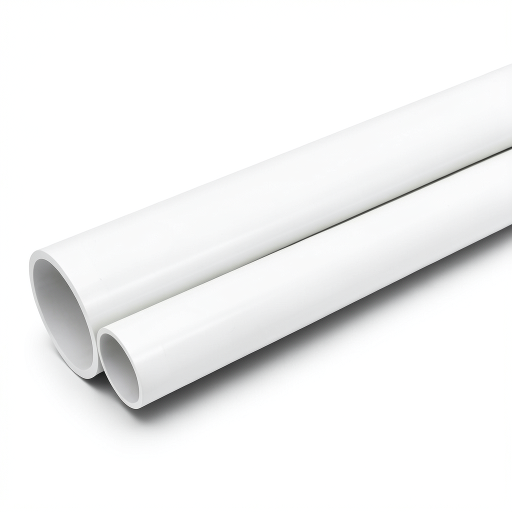 مواسير UPVC جدول 40 مقاس 1 إنش سمك 3.38 مم لون أبيض