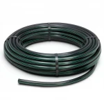 HDPE Plastic Coil Pipe  PN 10 Bar [PE 63] OD 20 mm  SDR 11  Color Black with Green Stripes | Almona Factory