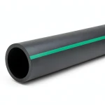 أنابيب بلاستيك HDPE ضغط 4 بار [PE 80] قطر خارجي 355 مم SDR 33 لون أسود مع خط أخضر