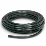 HDPE Plastic Coil Pipe  Nominal Pressure 10 Bar [PE 63] OD 32 mm  SDR 11  Color Black with Green Stripes | Almona Factory