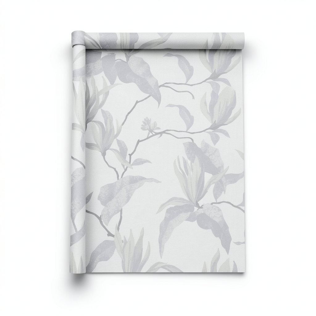 Floral Wall Decoration 10m x 0.53m Pale Gray, Model 440423