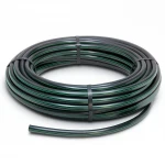 HDPE Plastic Coil Pipe  PN 6 Bar [PE 63] OD 140 mm  SDR 17.6  Color Black with Green Stripes | Almona Factory