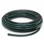 لفة أنابيب HDPE ضغط  10 بار [PE 63] قطر خارجي 25 مم  SDR 11  لون اسود مع خط اخضر | مصنع المنى