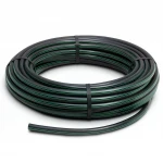 HDPE Plastic Coil Pipe  Nominal Pressure 10 Bar [PE 63] OD 32 mm  SDR 11  Color Black with Green Stripes | Almona Factory