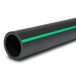 أنابيب HDPE ضغط 6 بار PE 80 قطر خارجي 630 مم SDR 22 أسود مع خط أخضر