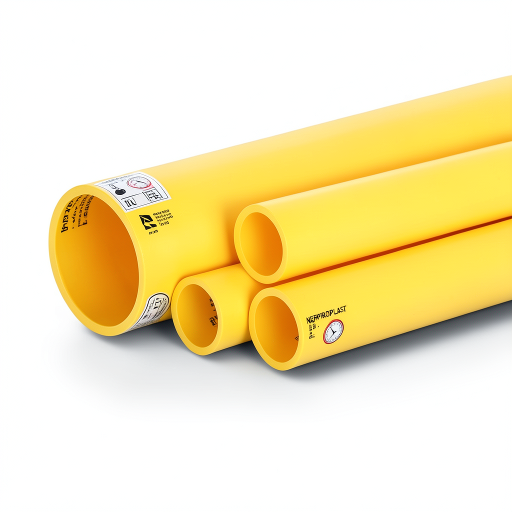 مواسير HDPE PE 80 ضغط 4 بار قطر خارجي 560 مم سمك 17.2 مم لون أصفر | نيبروبلاست