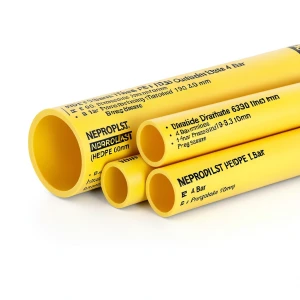 مواسير HDPE PE 80 ضغط 4 بار قطر خارجي 630 مم سمك 19.3 مم لون أصفر | نيبروبلاست
