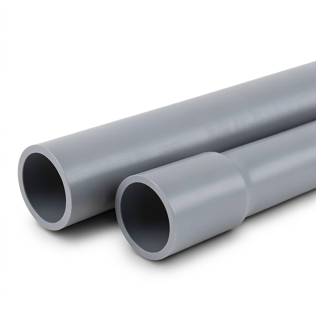UPVC Pipes Sewage/Drainage System Size 180 mm Thickness 3.6 mm Gray