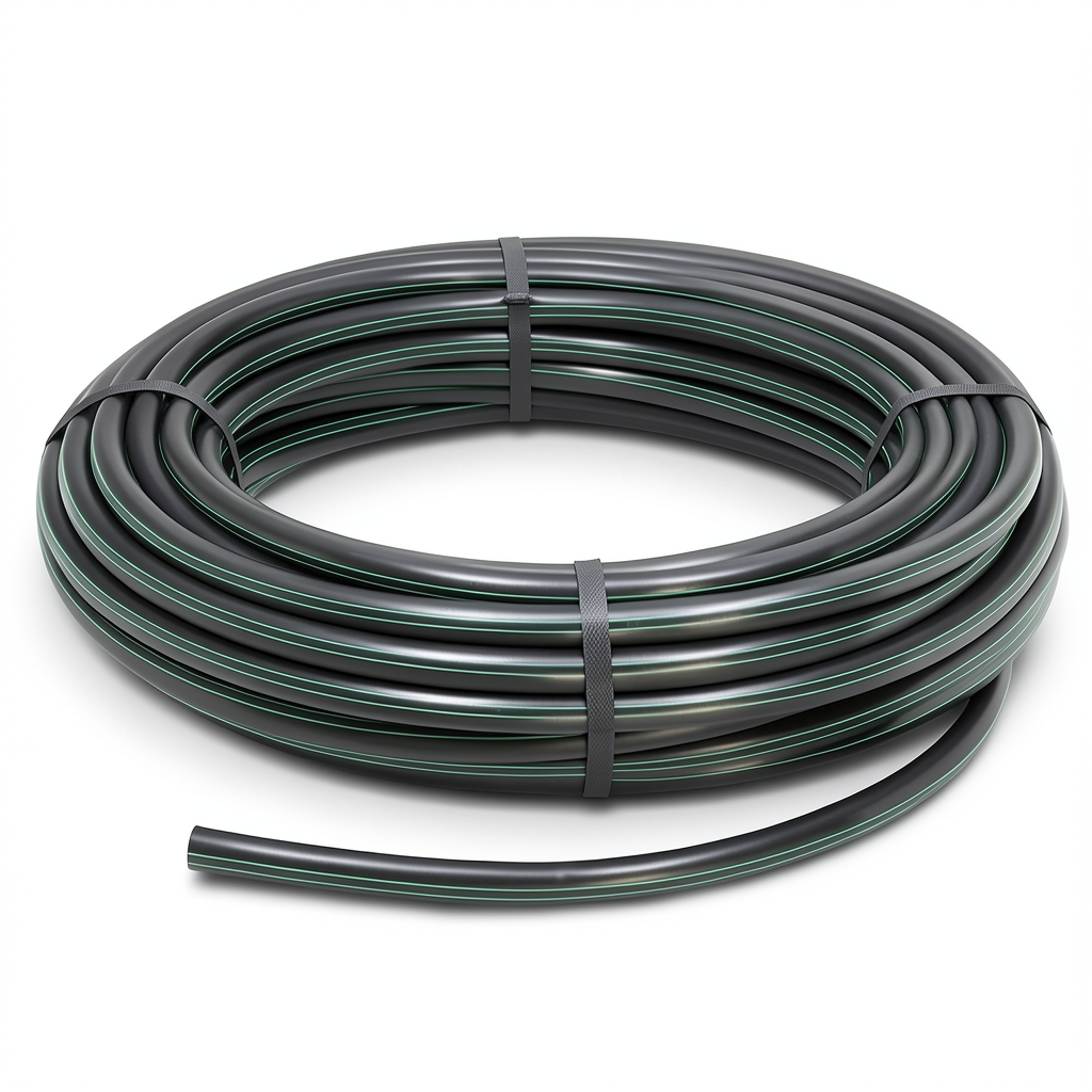HDPE Coil Pipe Pressure 10 Bar PE 80, Size OD 75 mm SDR 13.6, Black