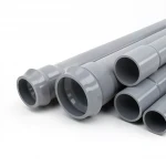 مواسير UPVC الوطنية ضغط 10 بار  قطر خارجي 160 مم سمك 6.2 مم لون رمادي