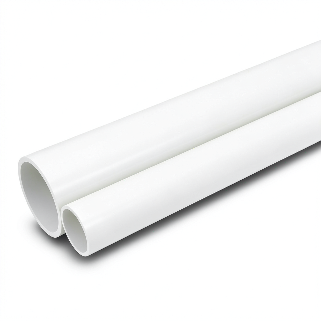 أنابيب UPVC جدول 40 مقاس 8 إنش سمك 8.18 مم لون أبيض