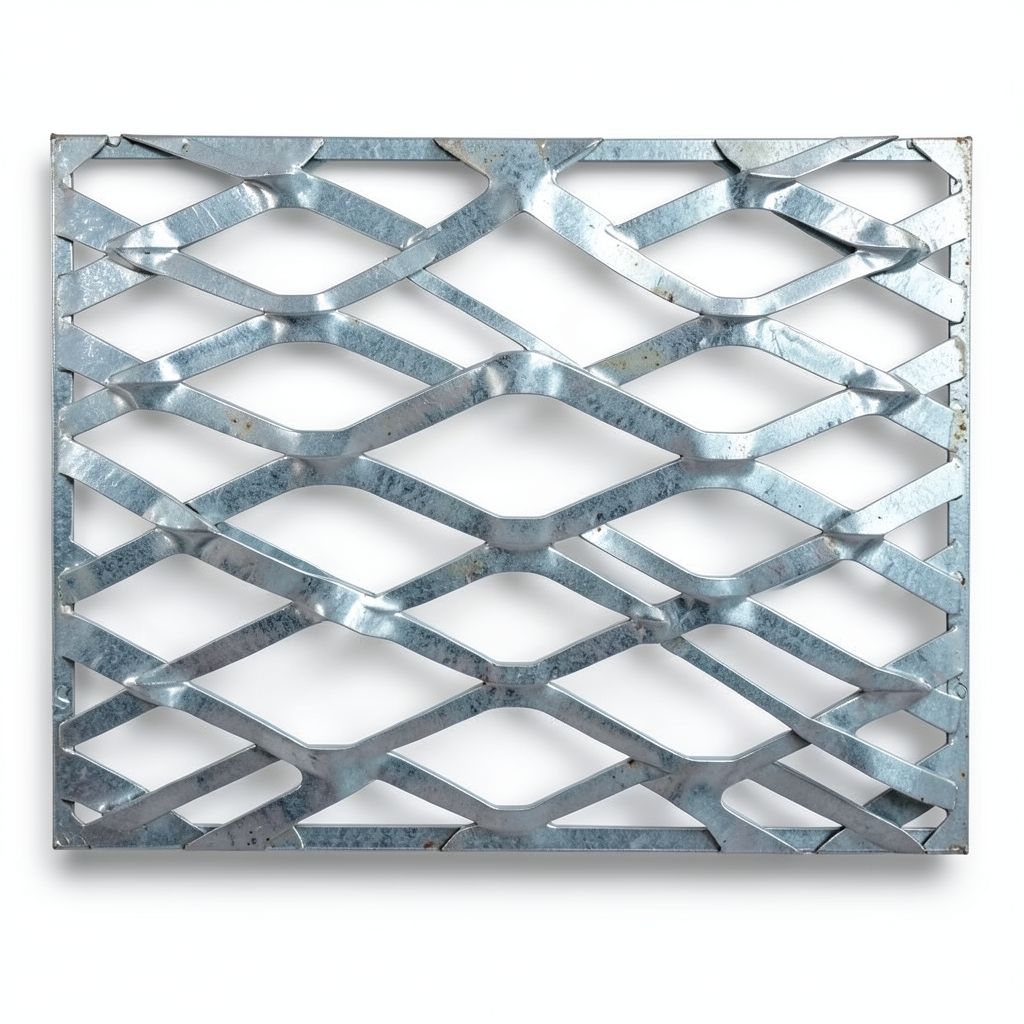Galvanised Steel Expanded Metal Mesh Bahri 2 mm Thickness 2.44 m Width 1 m Length