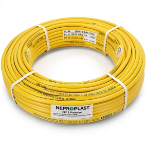 HDPE Pipes PE 80 Pressure 4 Bar Outside Diameter 125 mm Thickness 3.9 mm Yellow | NEPROPLAST