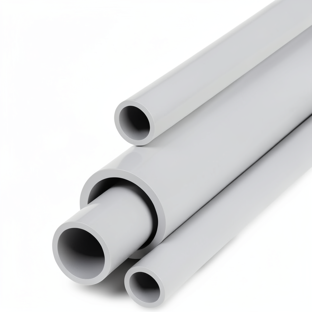 مواسير UPVC جدول 40 مقاس ½ 2 إنش سمك 5.16 مم لون رمادي فاتح