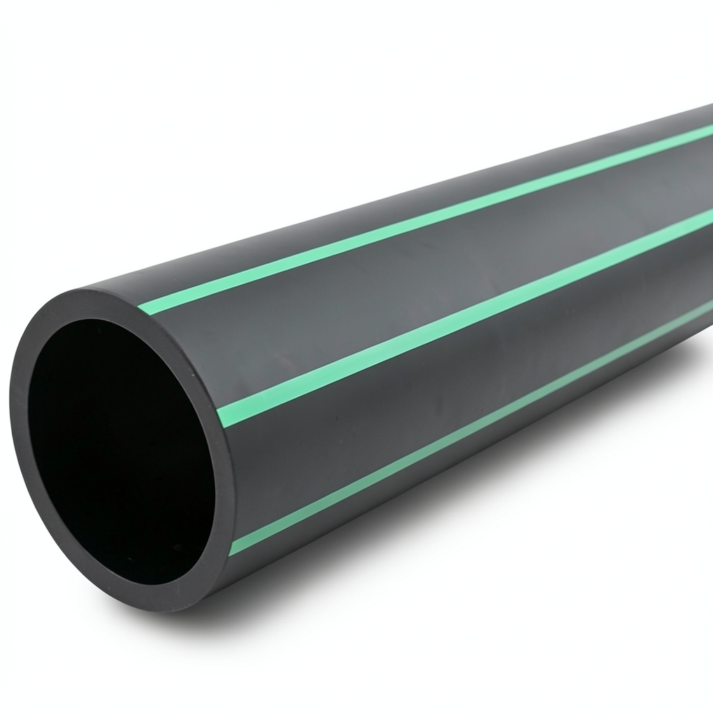مواسير HDPE الراجحي قطر خارجي 50 مم سمك 3 مم أسود مع خطوط خضراء