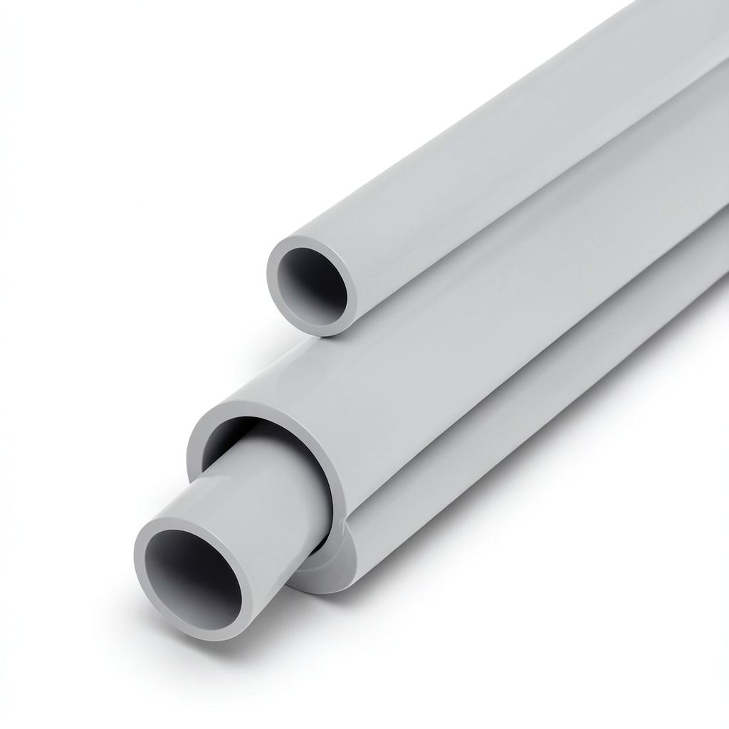 مواسير UPVC جدول 40 مقاس 4 إنش سمك 6.02 مم لون رمادي فاتح