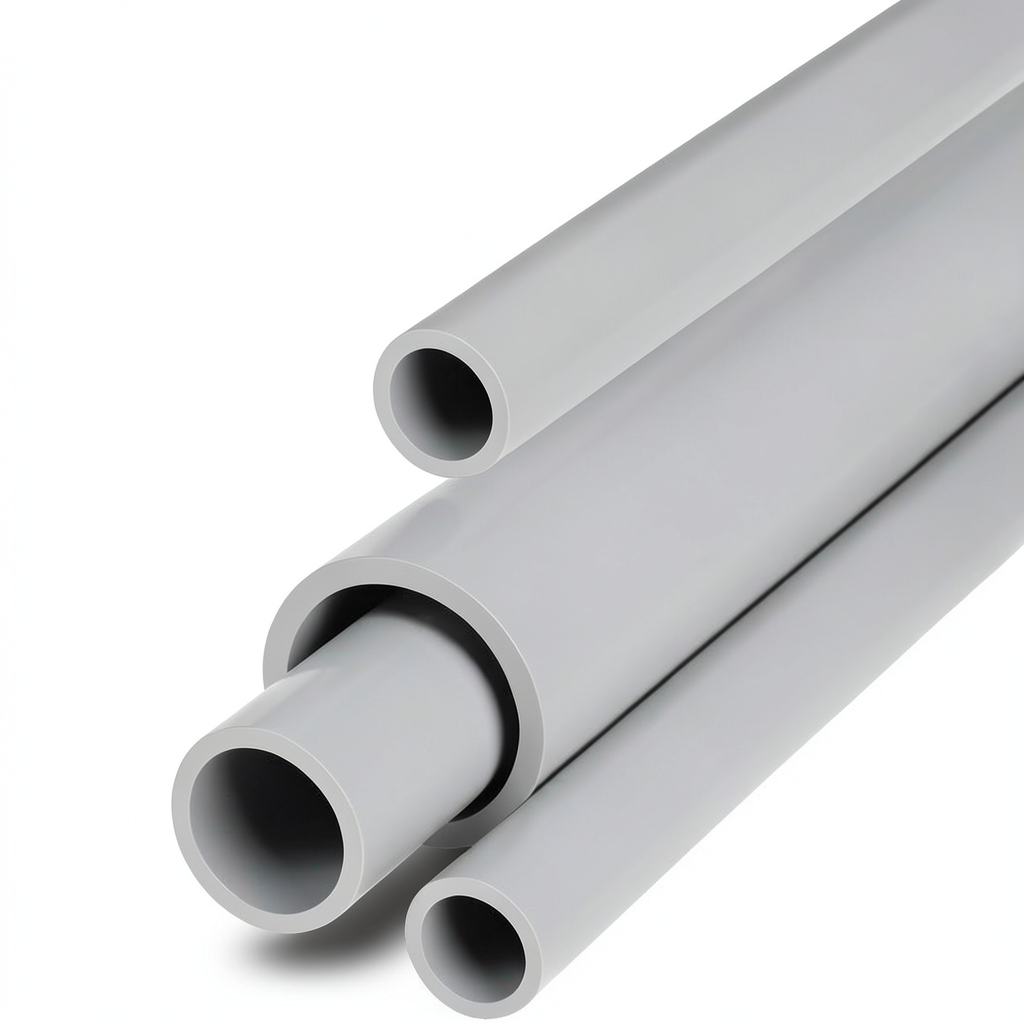 UPVC Pipes Schedule 40 Size 6 Inch Thickness 7.11 mm Light Gray