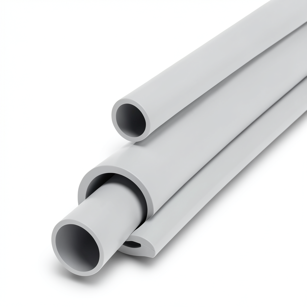 أنابيب UPVC 3P جدول 80 مقاس ¾ إنش سمك 3.91 مم لون رمادي فاتح