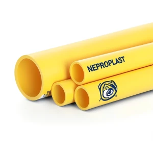 مواسير HDPE PE 80 ضغط 4 بار قطر خارجي 160 مم سمك 4.9 مم لون أصفر | نيبروبلاست