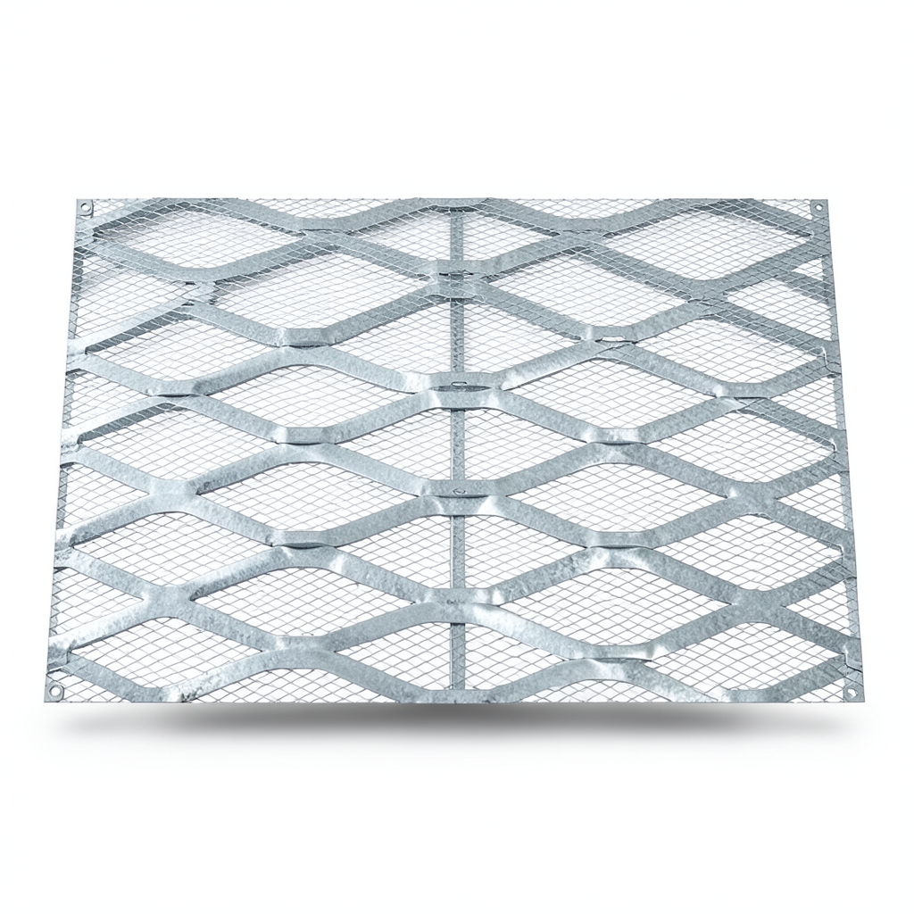 Galvanised Steel Expanded Metal Mesh Bahri Thickness 1.8 mm Width 2.44 m Length 2 m