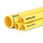 HDPE Pipes PE 80 Pressure 4 Bar Outside Diameter 280 mm Thickness 8.6 mm Yellow | NEPROPLAST
