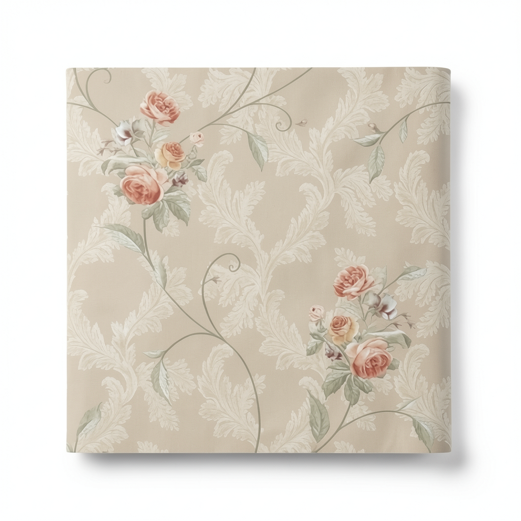 Italian Wallpaper 10m x 1.06m Beige Color, Model 7304