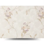 Italian Wall Covering Floral Design 10m x 1.06m Light Beige