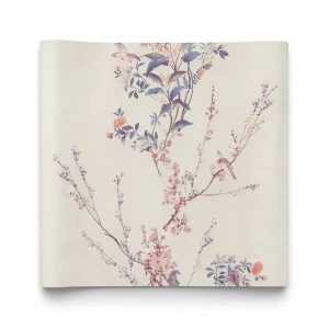 Italian Wallpaper Floral Design 10m x 1.06m Beige Color