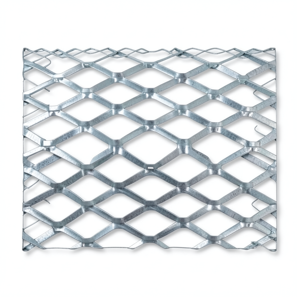 Galvanised Steel Expanded Metal Mesh Bahri Thickness 2.3 mm Width 2.44 m Length 1 m