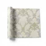 Italian wallpaper classic design, size 10 m x 1.06 m, light beige, model 81857