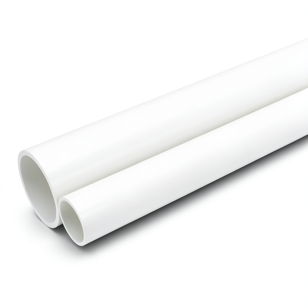 أنابيب UPVC جدول 40 مقاس 8 إنش سمك 8.18 مم لون أبيض