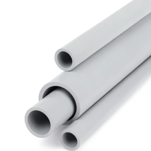 مواسير UPVC جدول 40 مقاس ½ إنش سمك 2.77 مم لون رمادي فاتح
