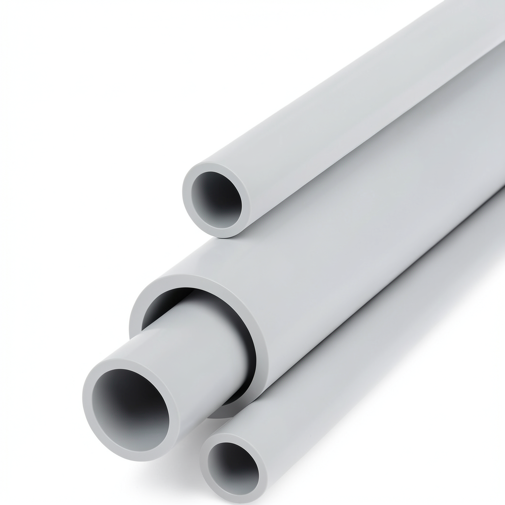 مواسير UPVC جدول 40 مقاس ½ إنش سمك 2.77 مم لون رمادي فاتح