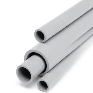 مواسير UPVC مقاس ½ 1 إنش جدول 40 سمك 3.68 مم لون رمادي فاتح