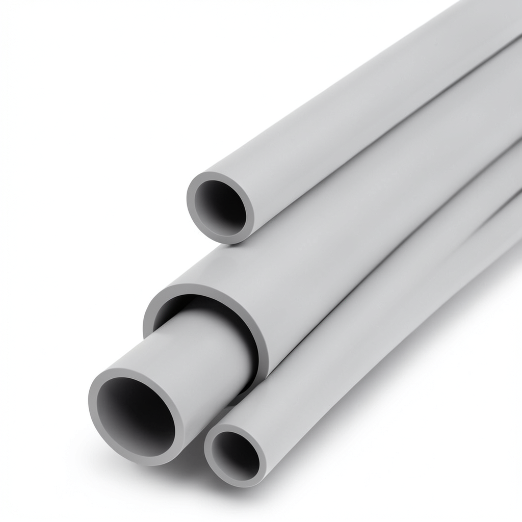 مواسير UPVC جدول 40 مقاس ½ 2 إنش سمك 5.16 مم لون رمادي فاتح