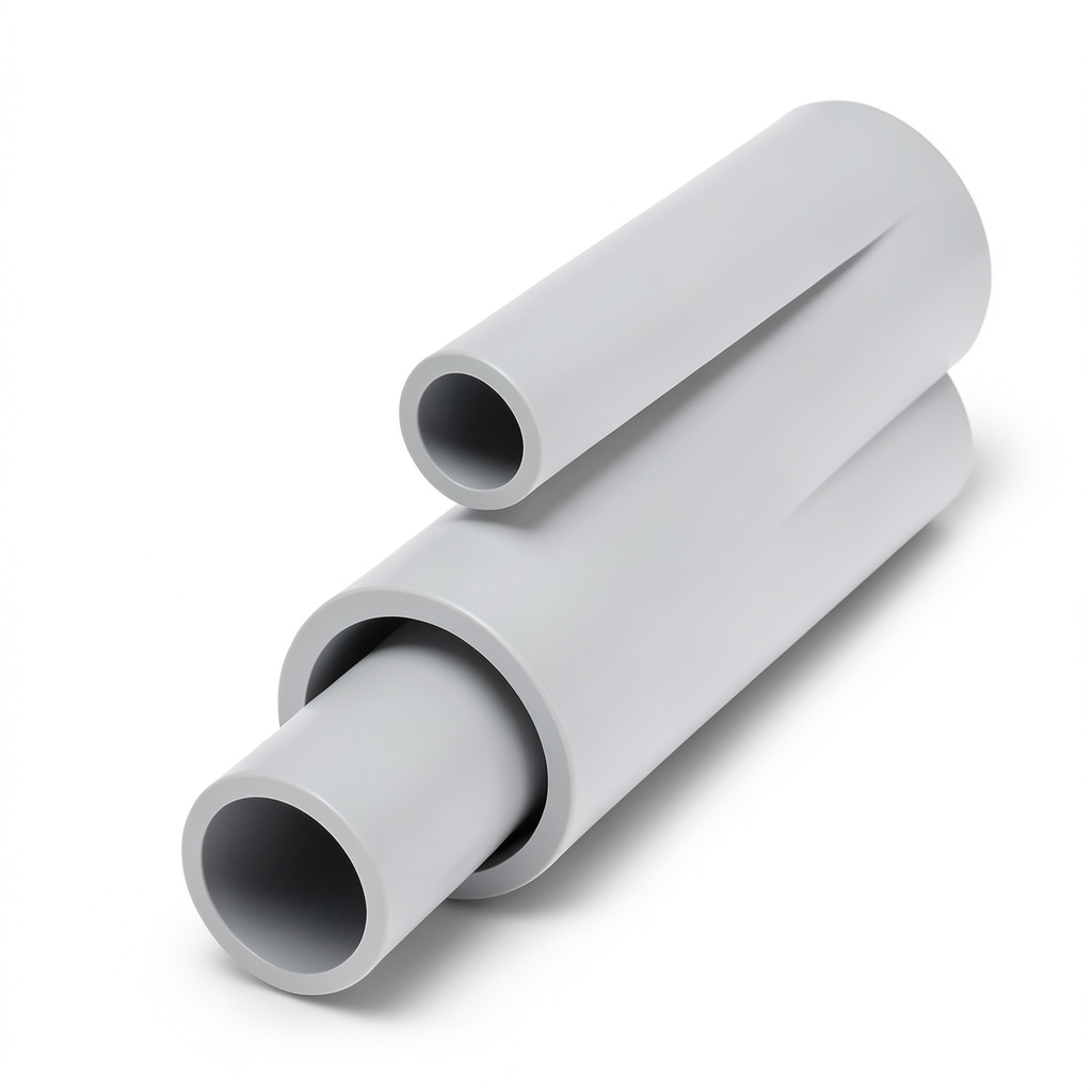 مواسير UPVC جدول 40 مقاس 3 إنش سمك 5.49 مم لون رمادي فاتح