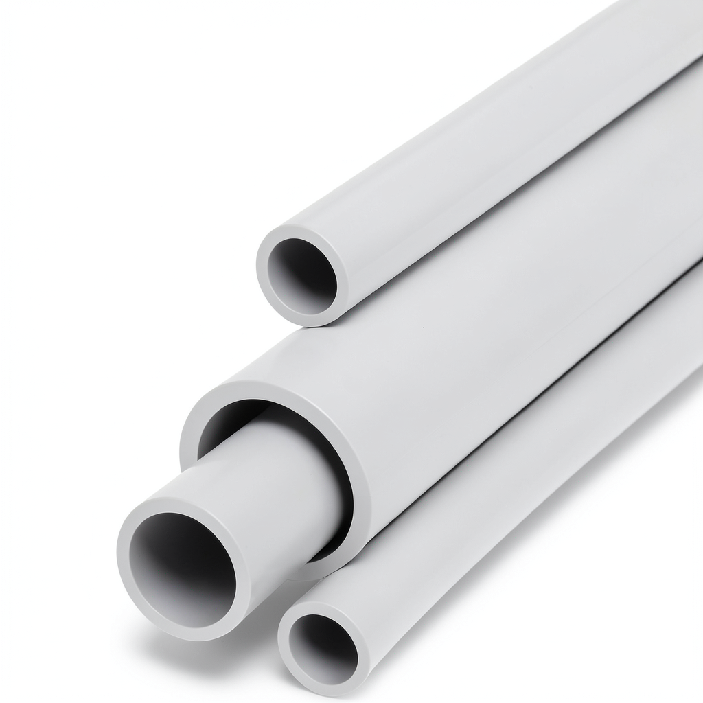 مواسير UPVC جدول 80 مقاس ½ إنش سمك 3.73 مم لون رمادي فاتح