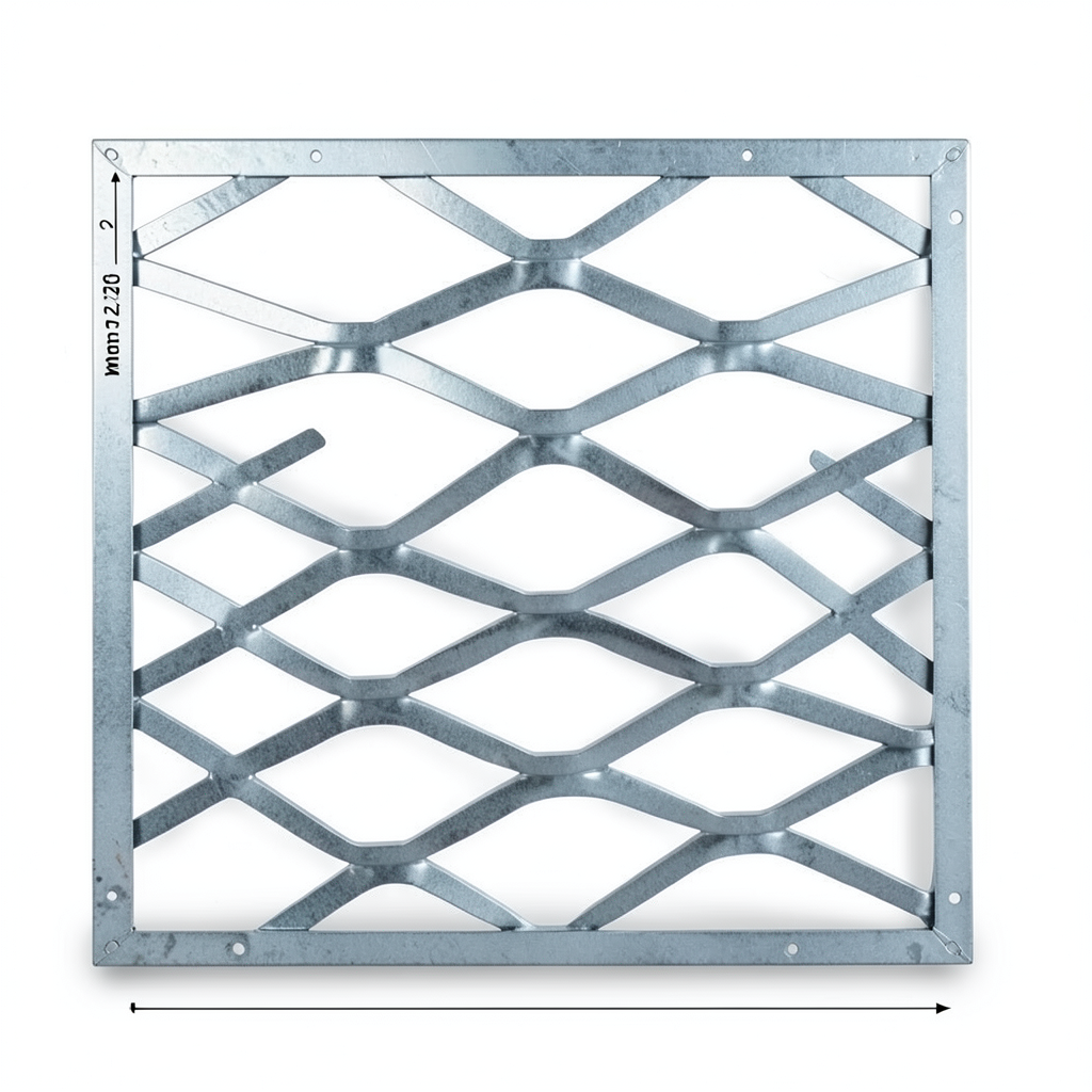 Galvanised Steel Expanded Metal Mesh Bahri Thickness 1.7 mm Width 2.44 m Length 3 m