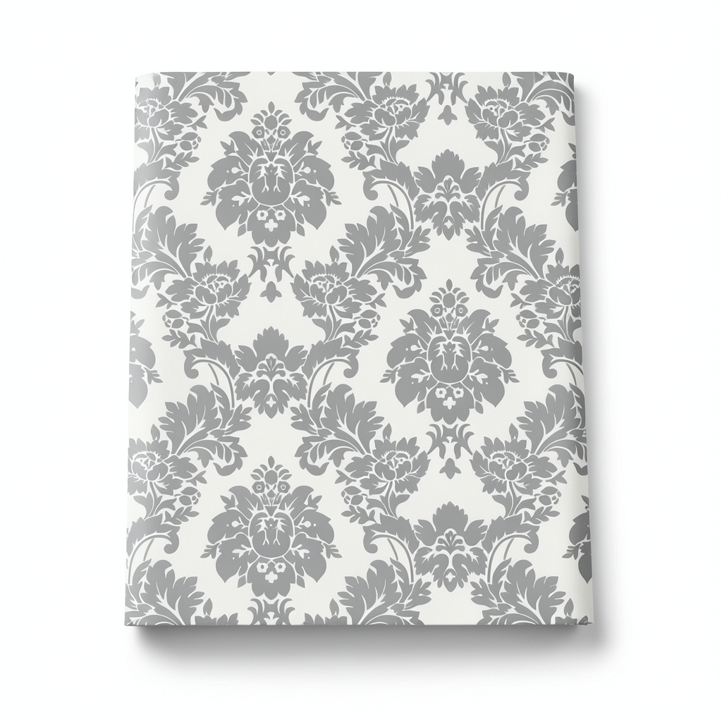 Classic Wallpaper 10m x 0.53m Off White with Gray, Model 440515