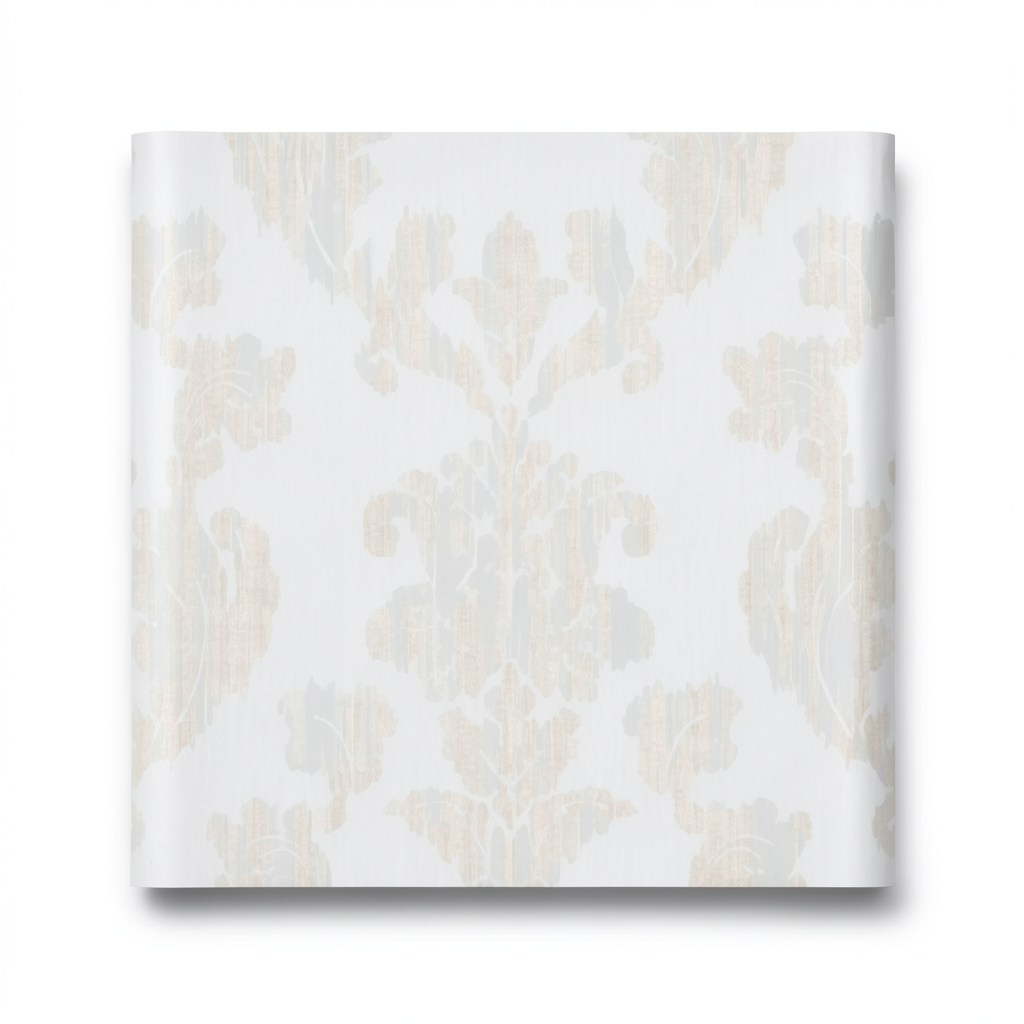 Italian Wallpaper 10m x 1.06m Pale Grey Color, Model 3038