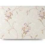 Italian Wall Covering Floral Design 10m x 1.06m Light Beige