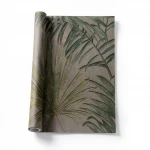 Italian Wallpaper Dark Beige Color leaf-Patterned Design, Size 10mx0.70m, Model rc16093